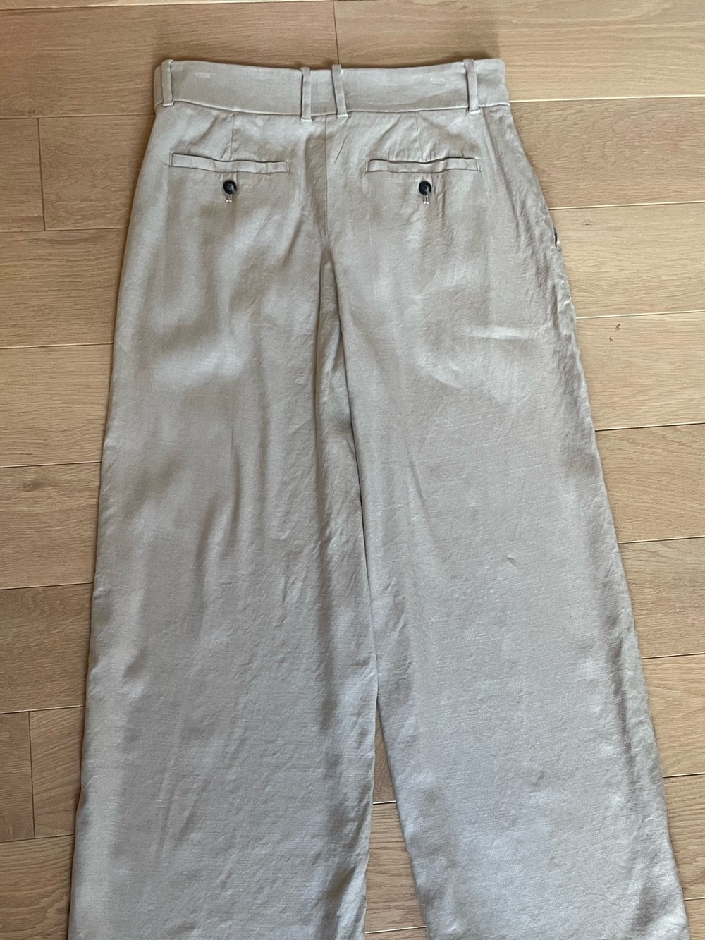 Everlane Linen Trousers Khaki Size 6 - Picture 10 of 10